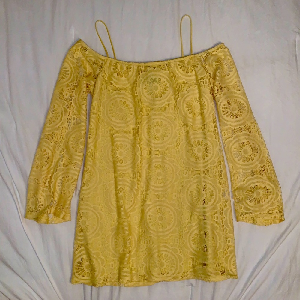 Yellow mini dress